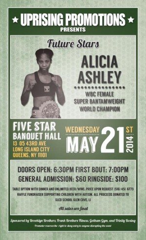 Alicia "Slick" Ashley fighting on May 21, 2014